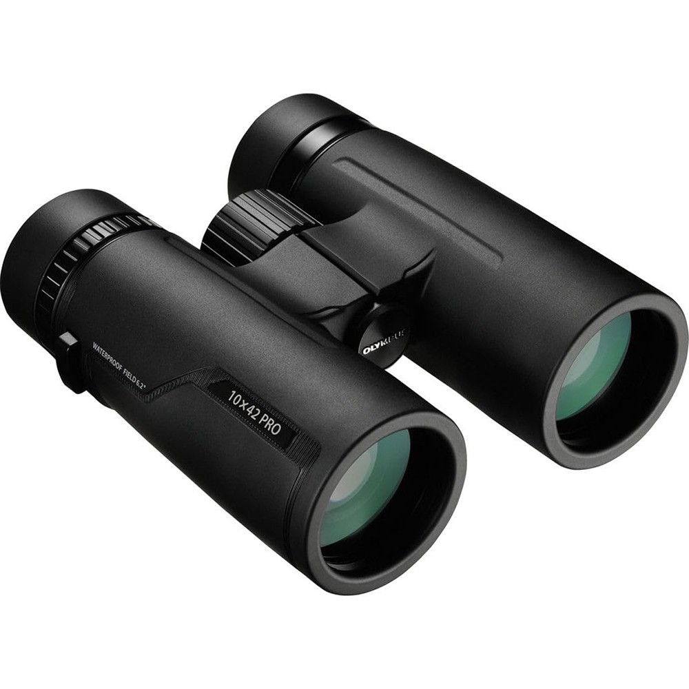 OM Digital Solutions 10x42 PRO Compact Waterproof Roof Prism Binoculars, Black (