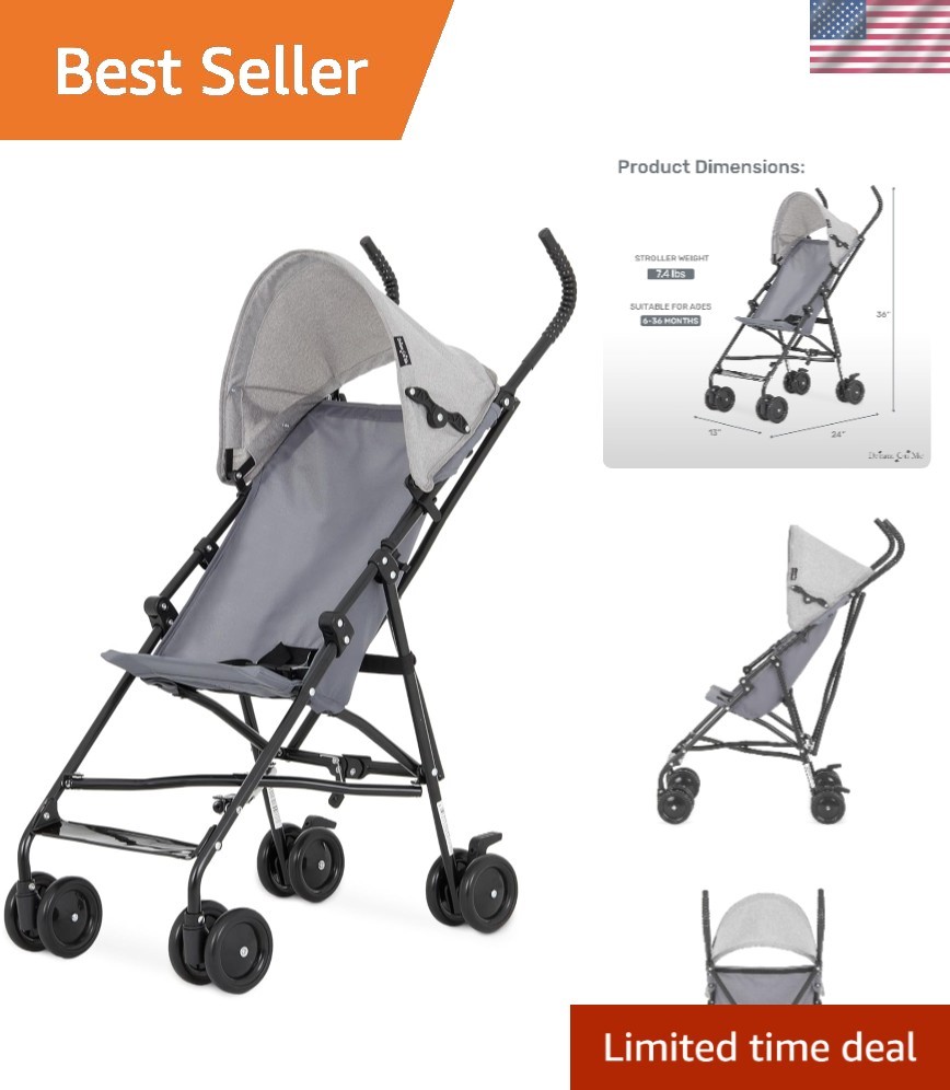 Stylish Aero Umbrella Stroller - ASTM Certified, Adjustable Canopy, Lightweight