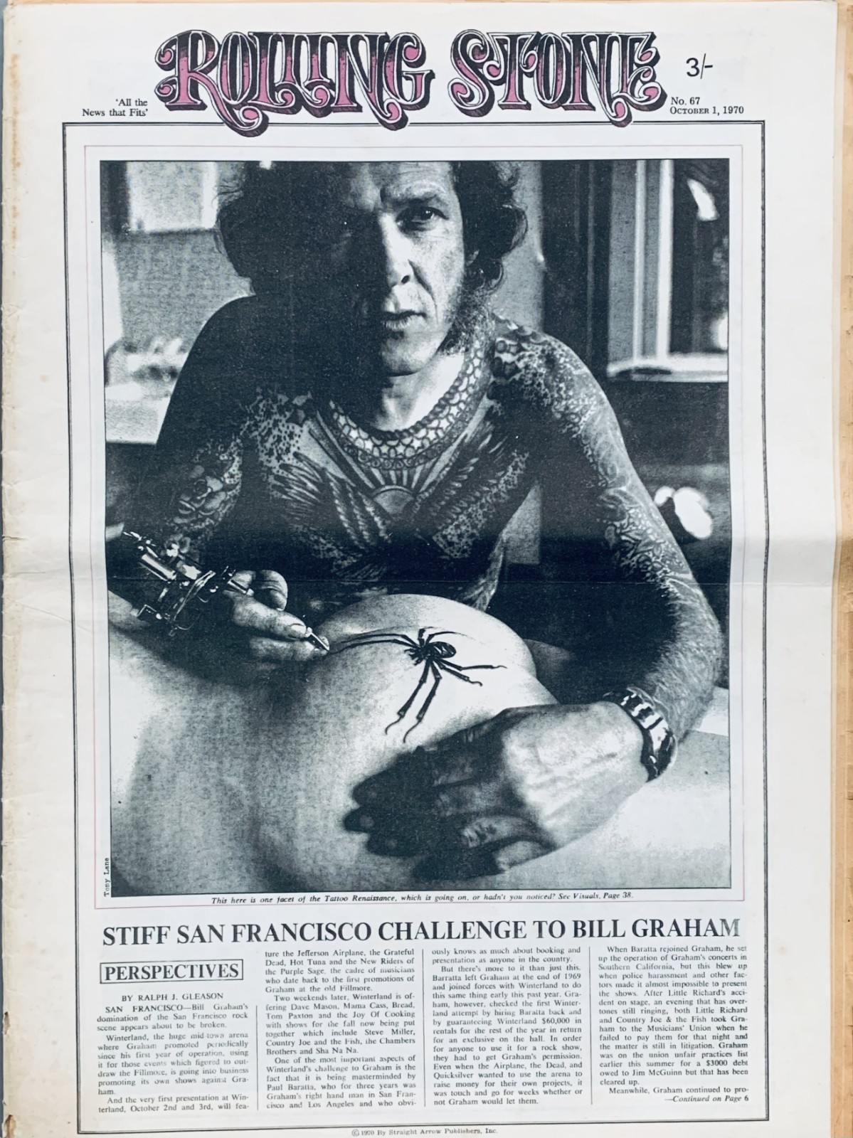 ROLLING STONE MAGAZINE UK 1970 RANDY TUTEN JIM MORRISON The Doors WOLFMAN JACK