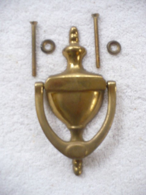Vintage Solid Brass Door Knocker-Classic Style 6" long 3" wide
