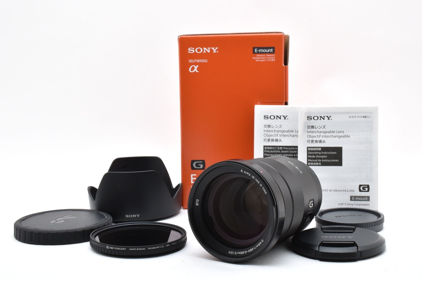 [Almost Unused w/ Box] Sony E PZ 18-105mm f4 G OSS SELP18105G Lens E-mount JAPAN