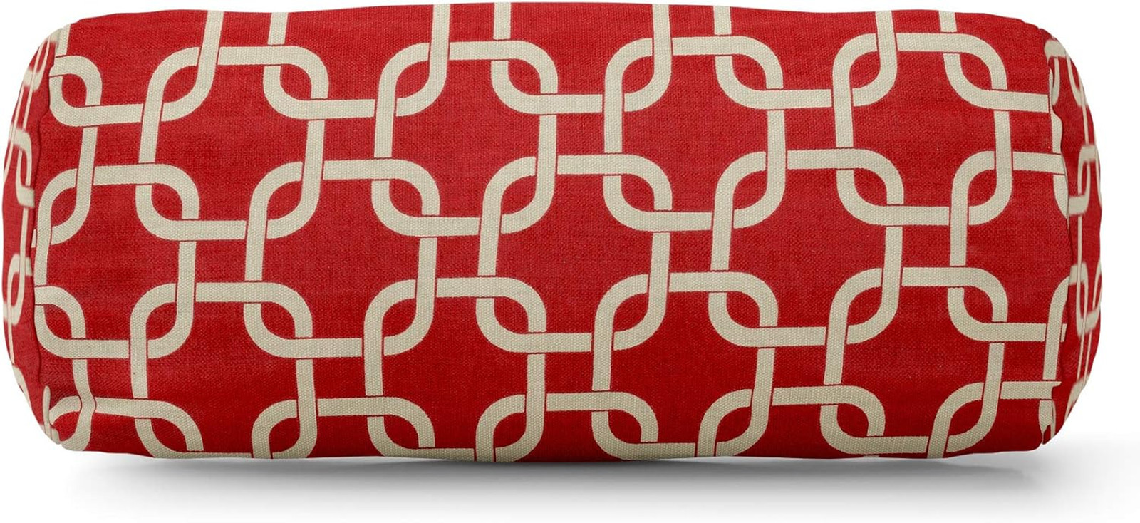 Goods Red Links Indoor / Outdoor round Bolster Pillow 18.5" L X 8" W X 8" H