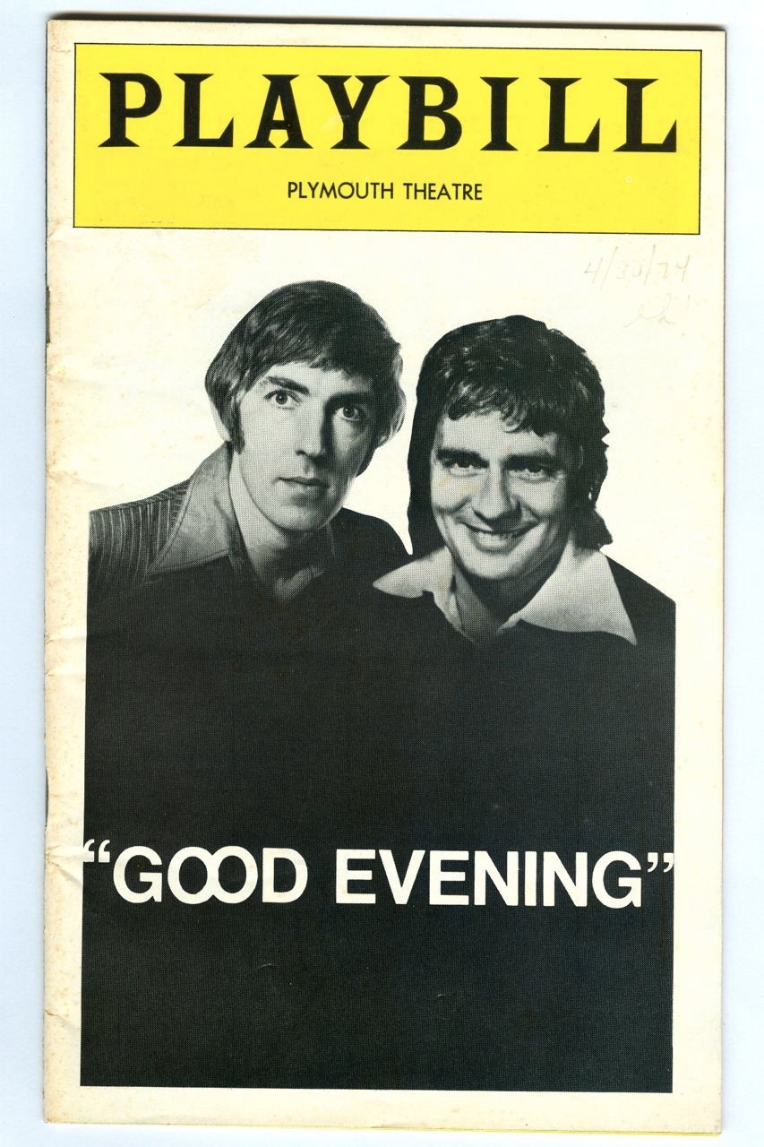 Vintage 1974 PETER COOK & DUDLEY MOORE in GOOD EVENING Broadway PLAYBILL!