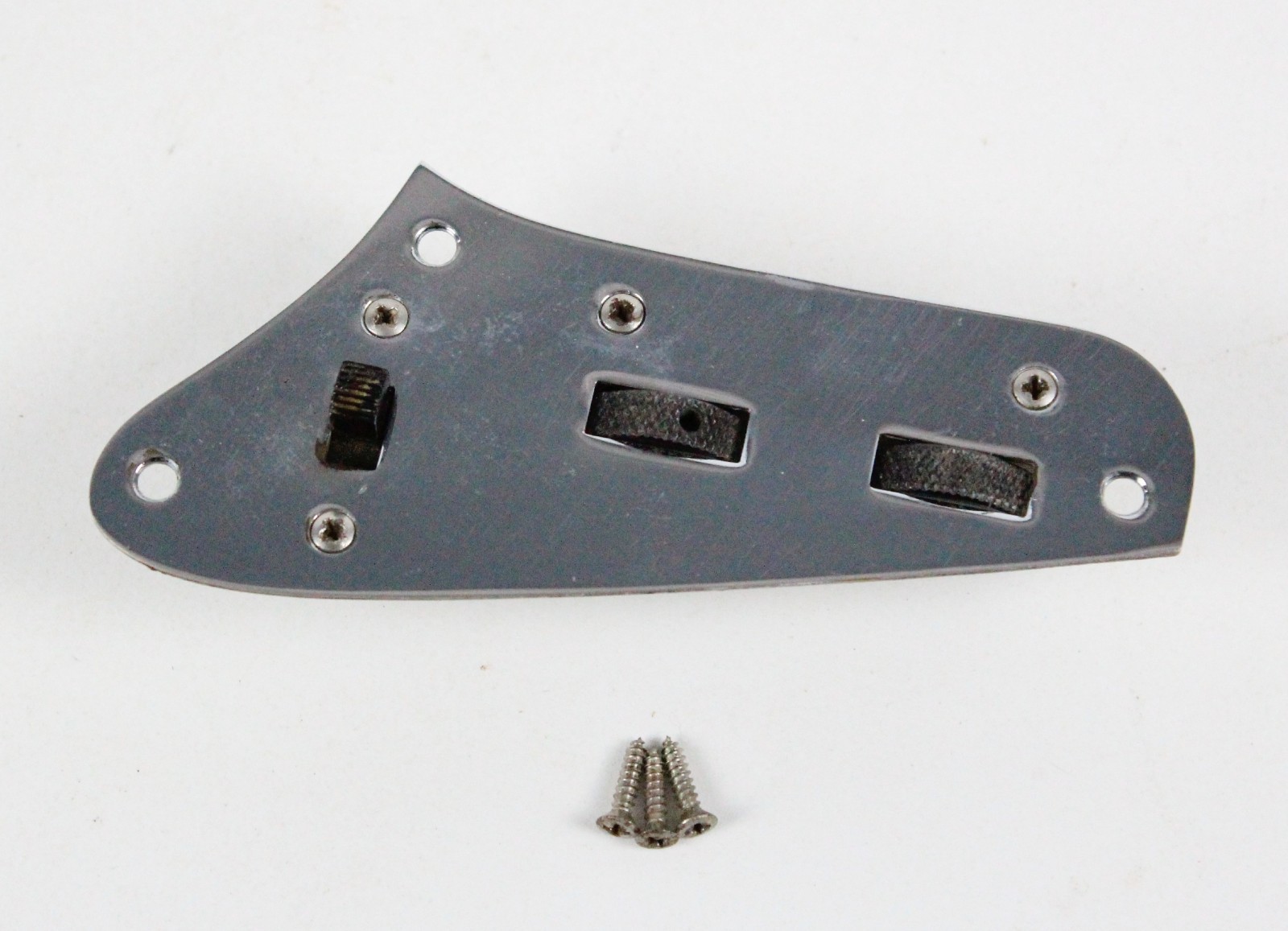 1966 Fender Jaguar Rhythm Preset Control Plate Assembly ~ALL Original~ Chrome