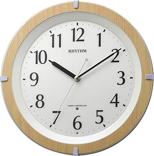 rhythm (RHYTHM) Wall clock Brown φ31.7x5.3cm Radio clock Automatic l φ31.7x5.3cm