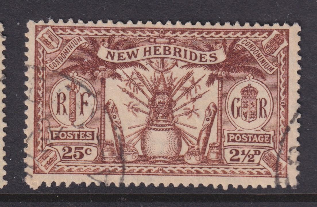 NEW HEBRIDES, 1925 2 1/2d. Brown, used.