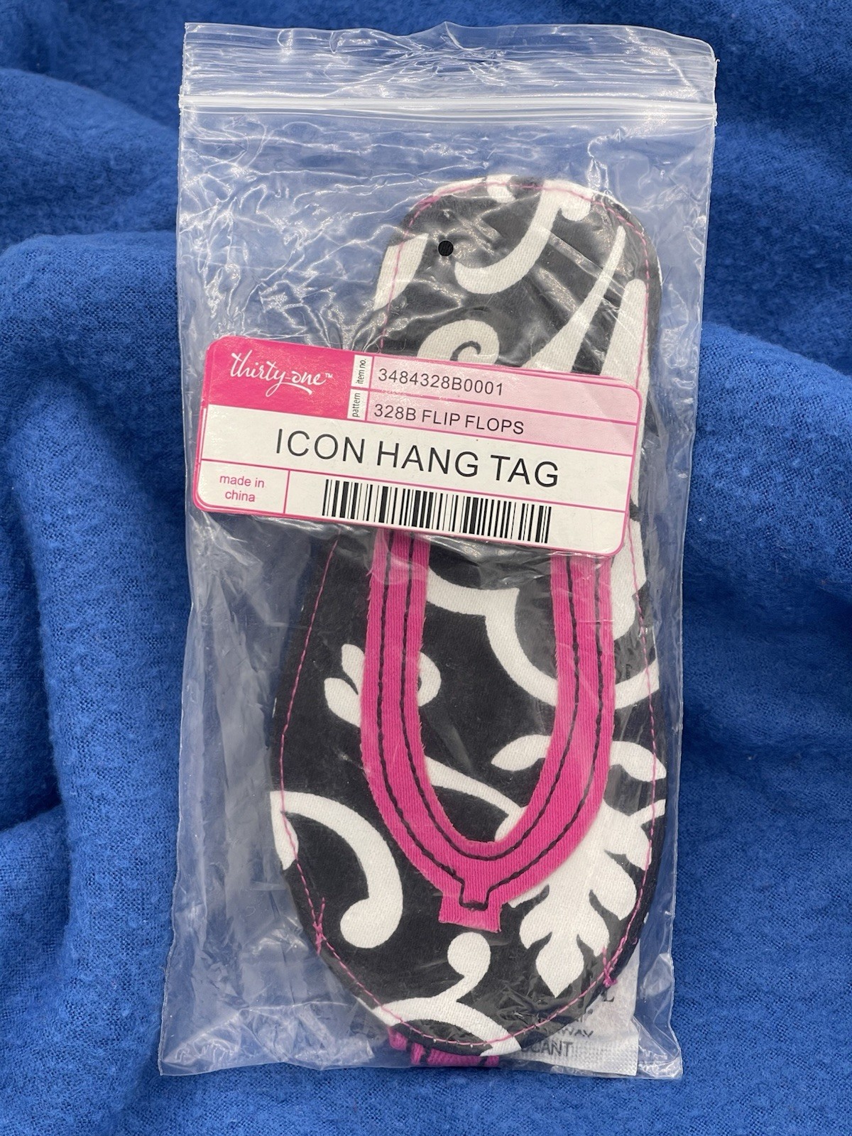 Thirty-One 31 Luggage Icon Hang Tag 328B Flip Flops Luggage Bag ID Tag