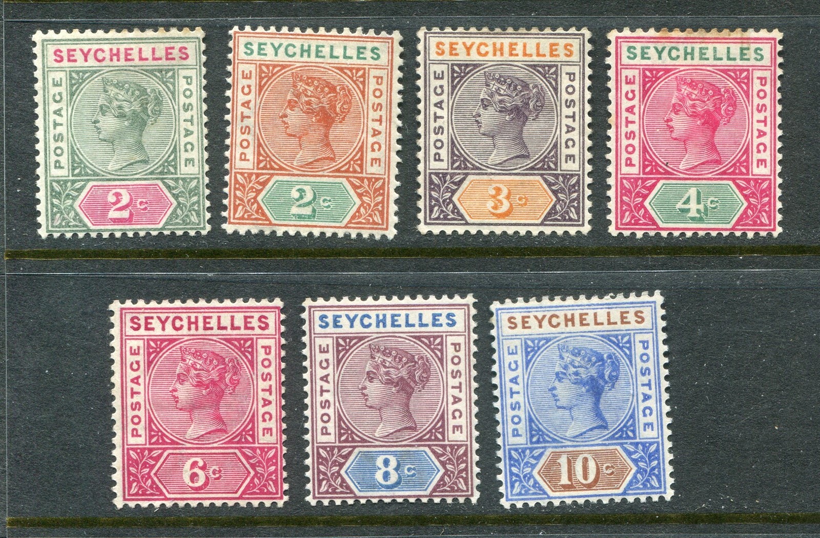Seychelles #1-7 Victoria Short Set [Mint Hinged]