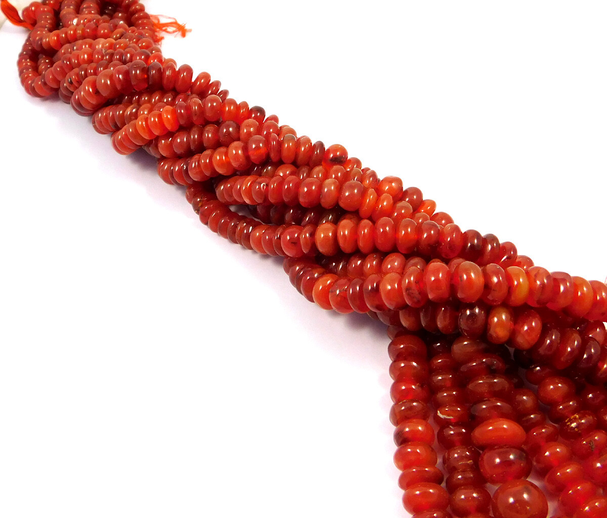 Carnelian Rondelle Beads 15 Inch Strand Natural Gemstone Jewelry Wholesale Lot
