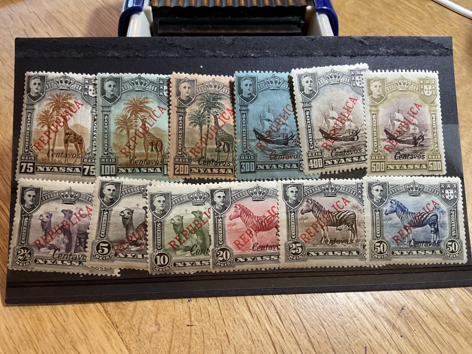 Portugal & colonies  mounted mint or used stamps on 6  cards  B3097