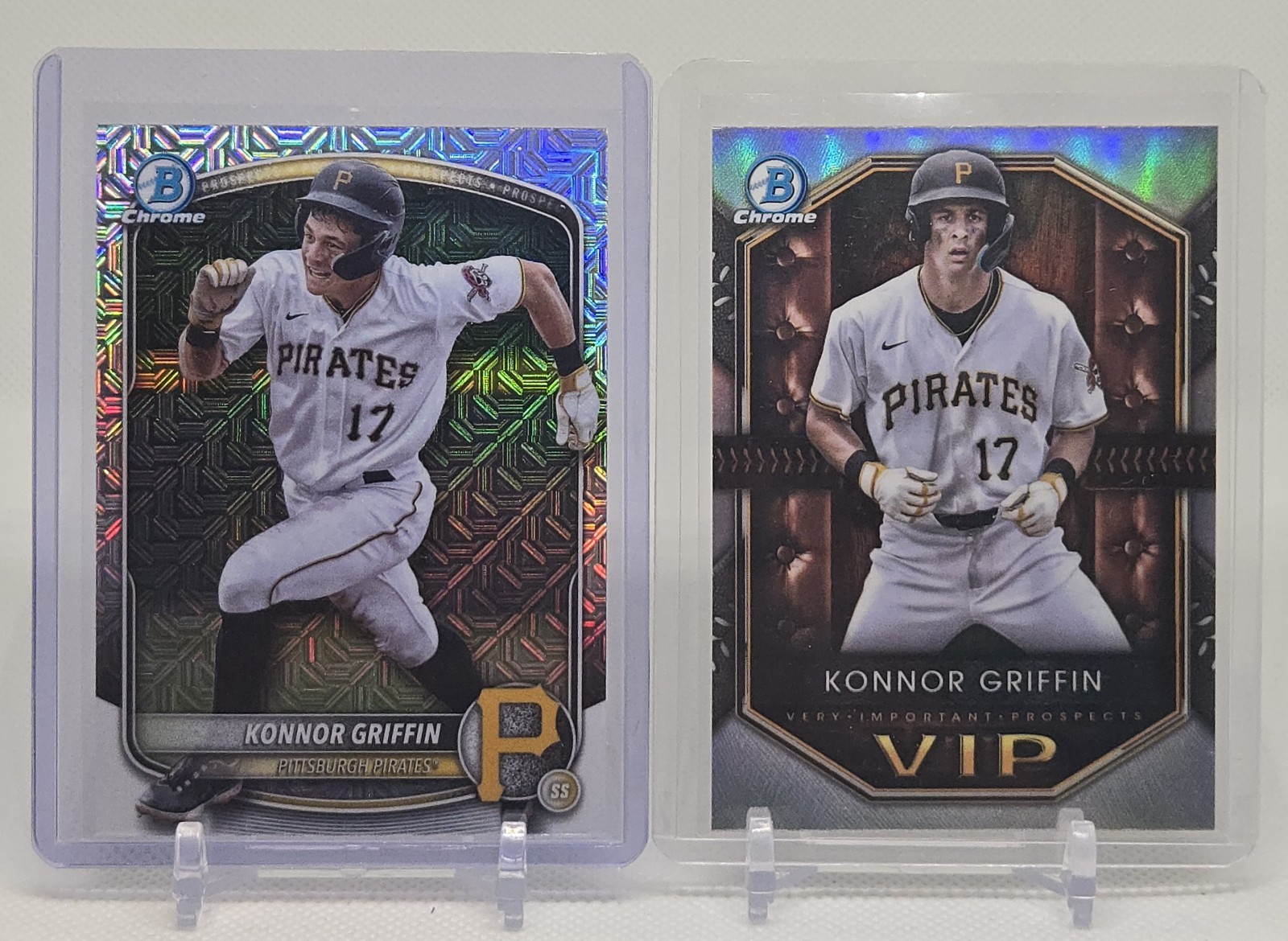 (2) Konnor Griffin - 2025 Bowman MOJO Refractor #BCP-86 + VIP Insert - Pirates 