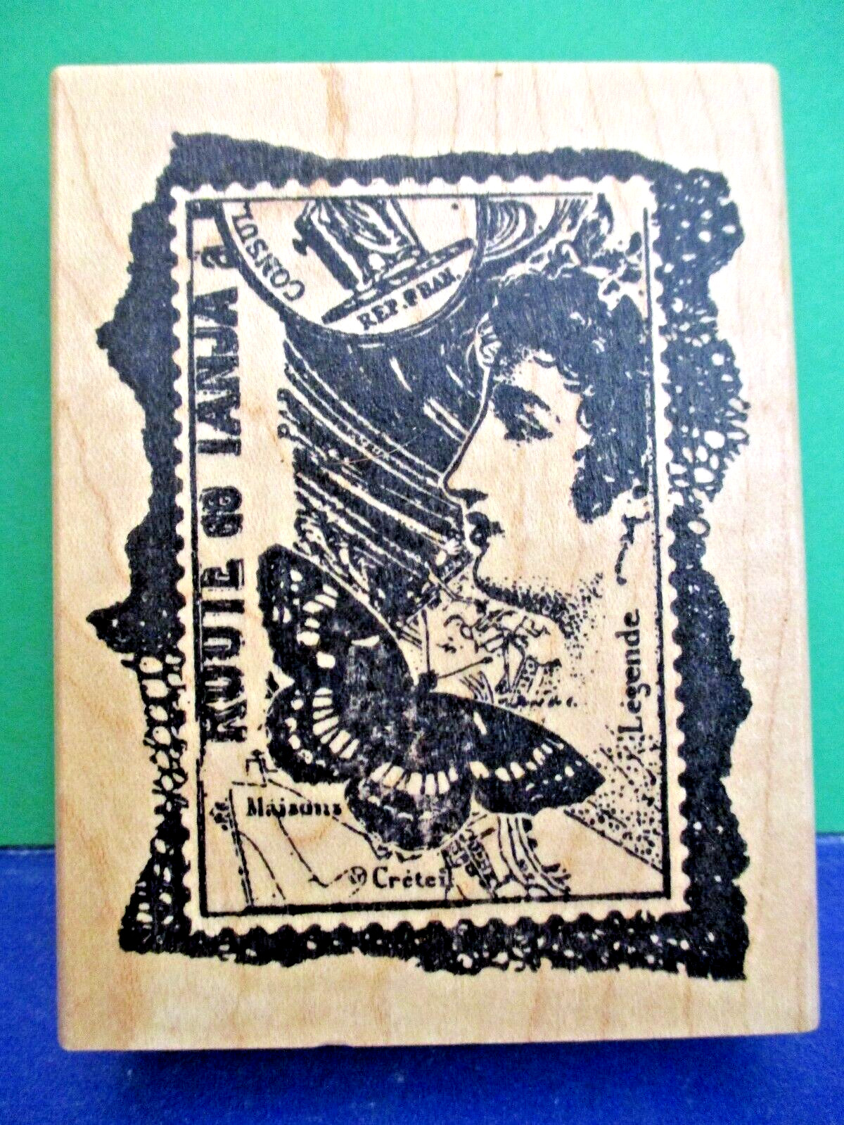 ACEY DEUCY PROVENCE JUNK JOURNAL COLLAGE RUBBER STAMP WD MTD