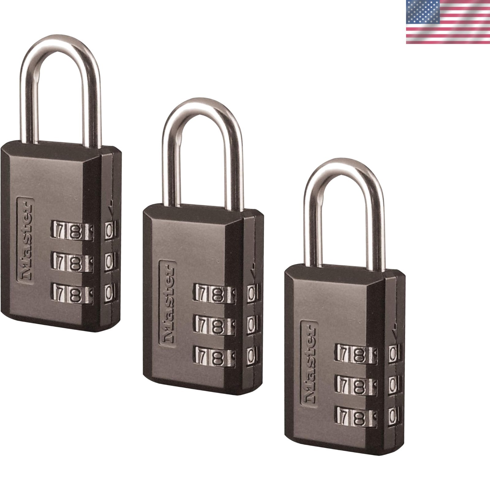 647D 1-1/4 Black Luggage Lock