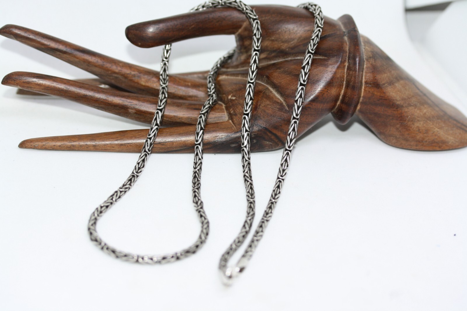 New 925 Sterling Silver 3 MM Byzantine Men's Women's Heavy Chain Necklace 22"