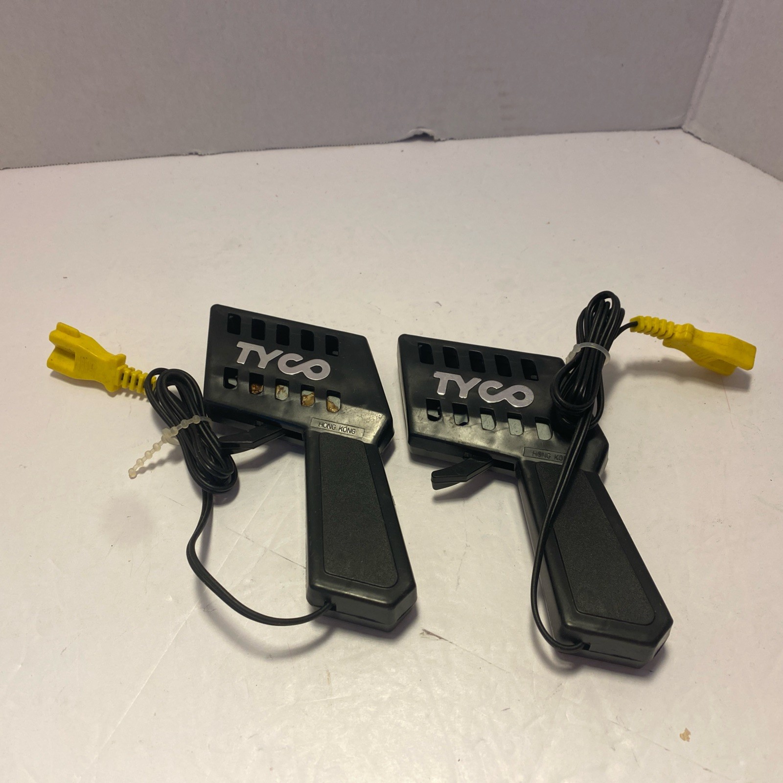 Vintage Set Of 2 Tyco HO Scale Black Slot Car Speed Controllers Hong Kong