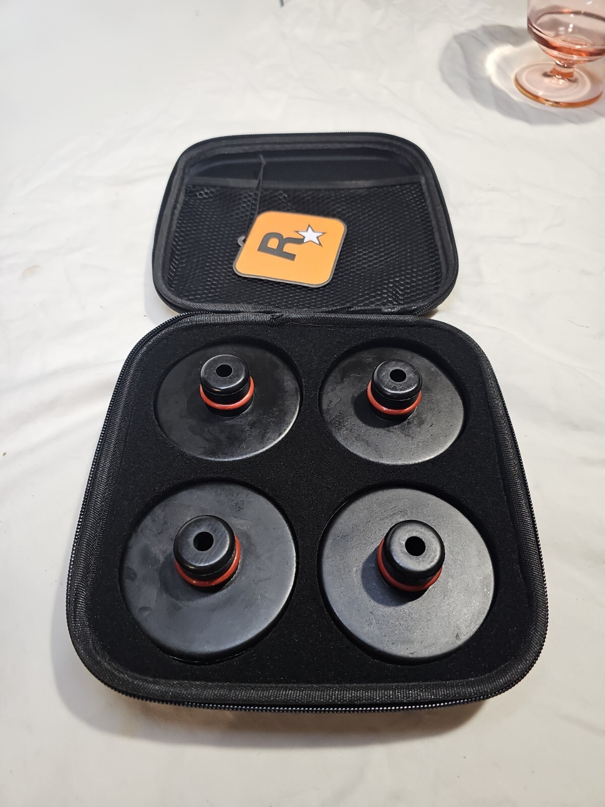 4Pcs Car Rubber Lifting Jack Pad Adapter Tool Chassis W/ Storage Case Tesla 3