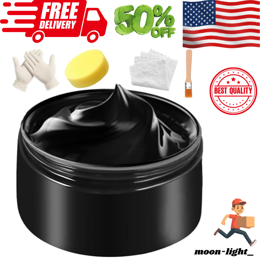 Leather Recoloring Balm Black, Leather & Vinyl Color Restorer Conditioner – Repa