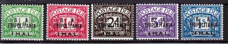 British Tripolitania Stamp Yvert 6/10 * Mh