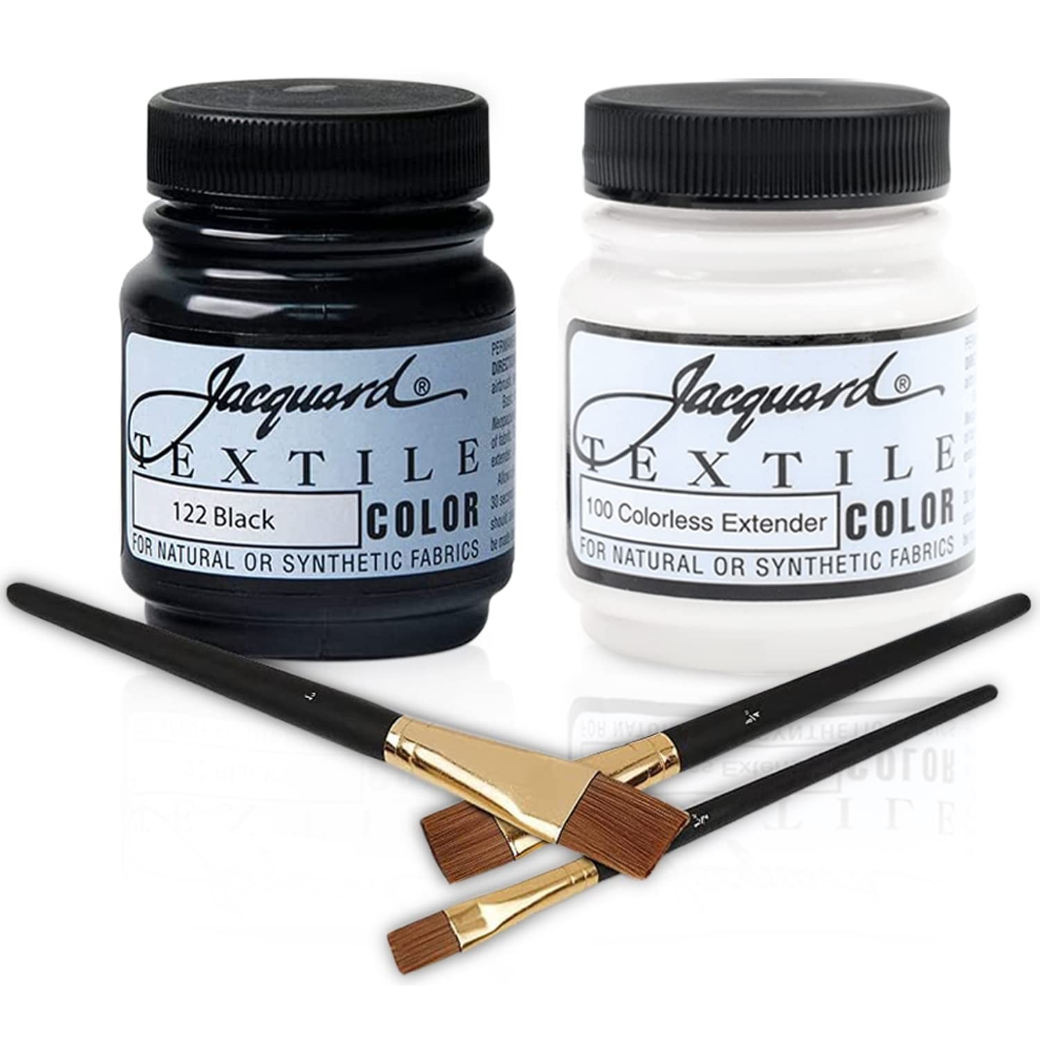 Jacquard Textile Paint 2.25 Oz Black White Fabric Paint Set Art Craft Supply