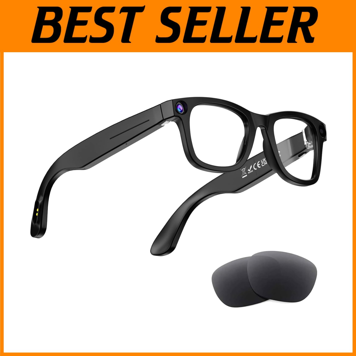 8MP HD Camera Glasses with Real-Time AI Translation