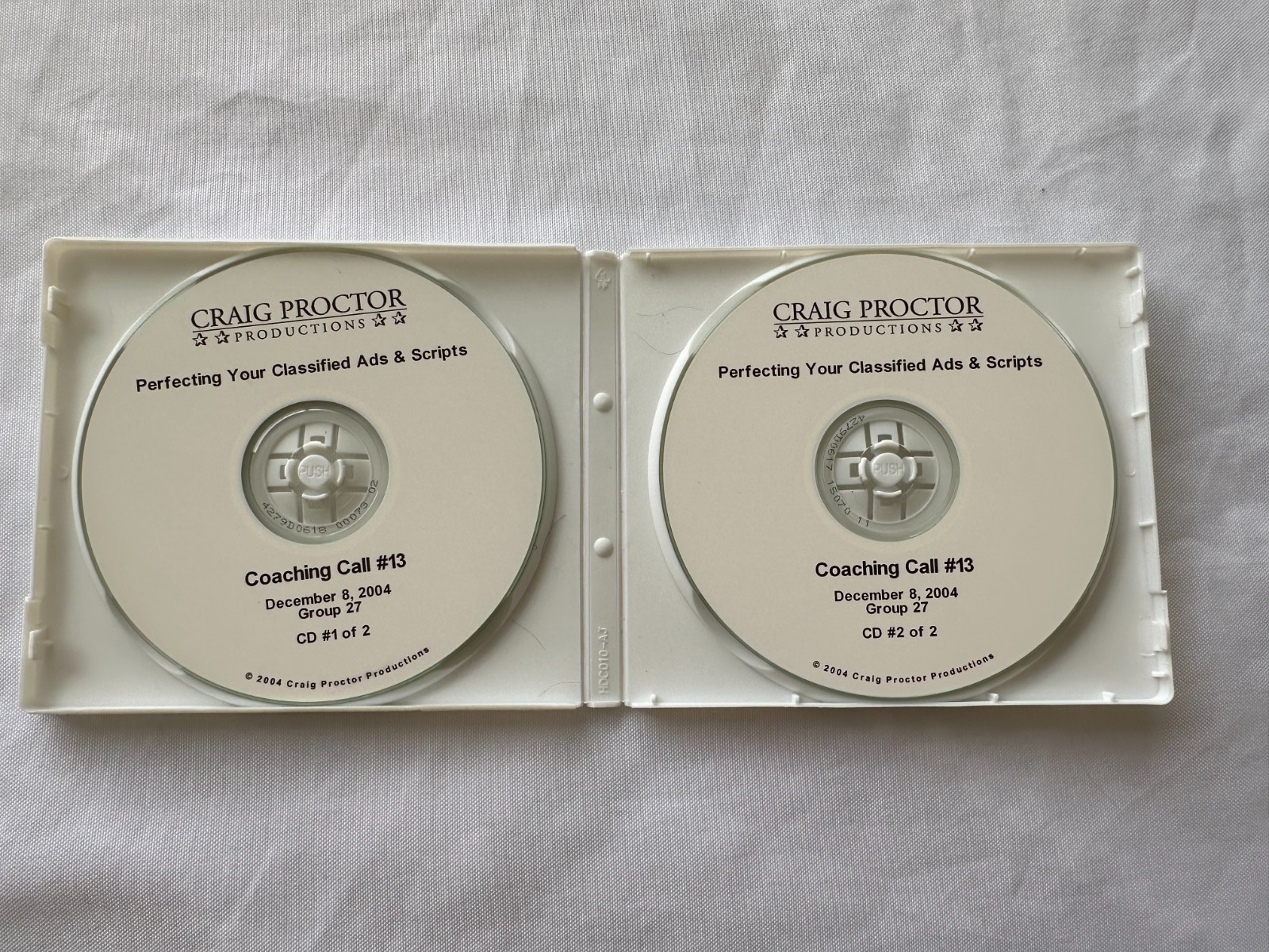 CRAIG PROCTOR - PERFECTING YOUR CLASSIFIED ADS & SCRIPTS - TWO (2) COACHING CDS!