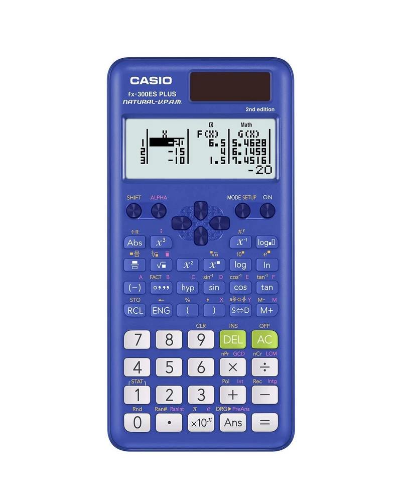Casio FX 300ESPLS2 Scientific Calculator Natural Display Solar Blue 262 Fun