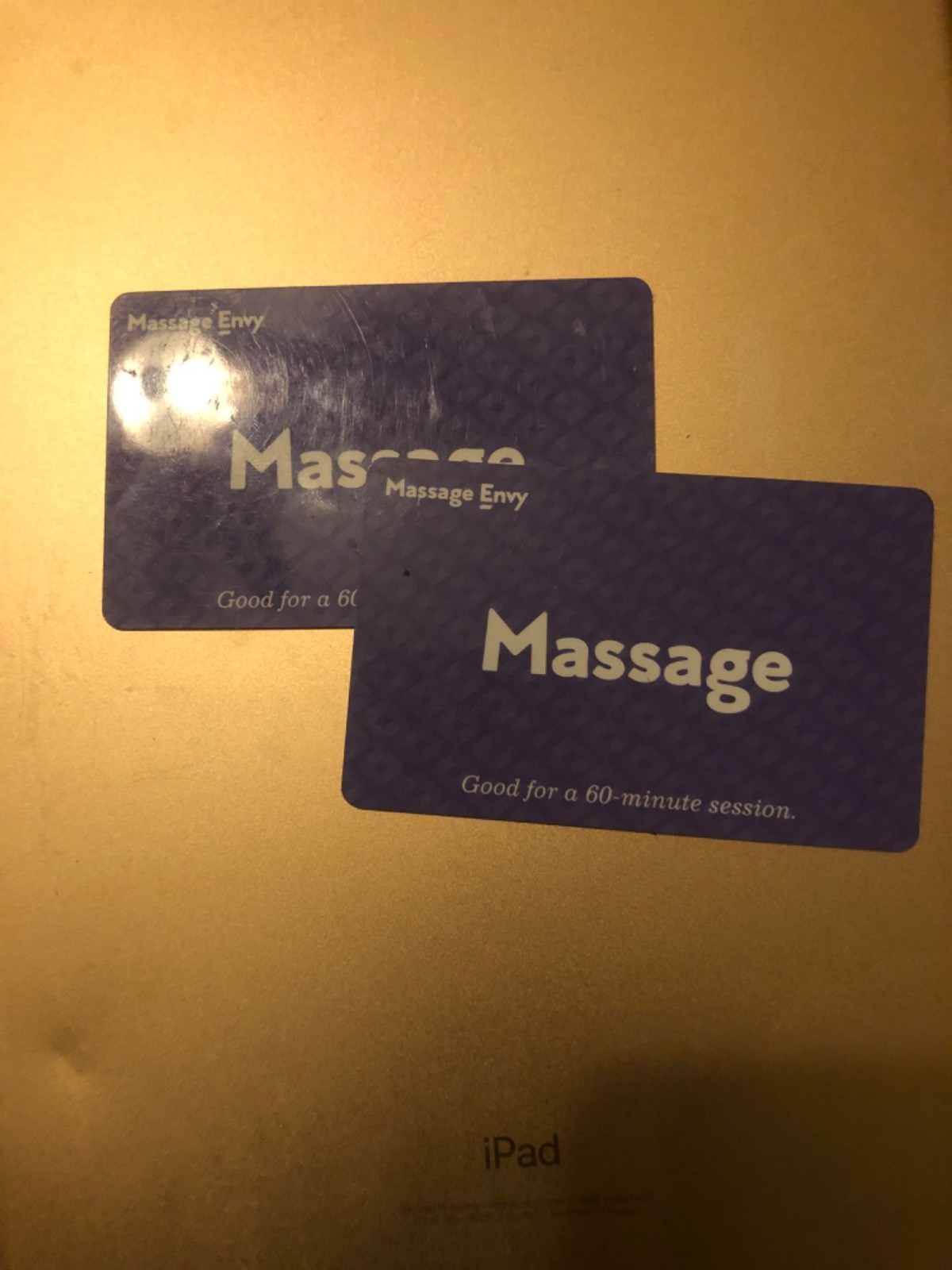 Two $39 Value Massage Envy Gift Cards Holiday Gift Couples Retreat Confirmed Val