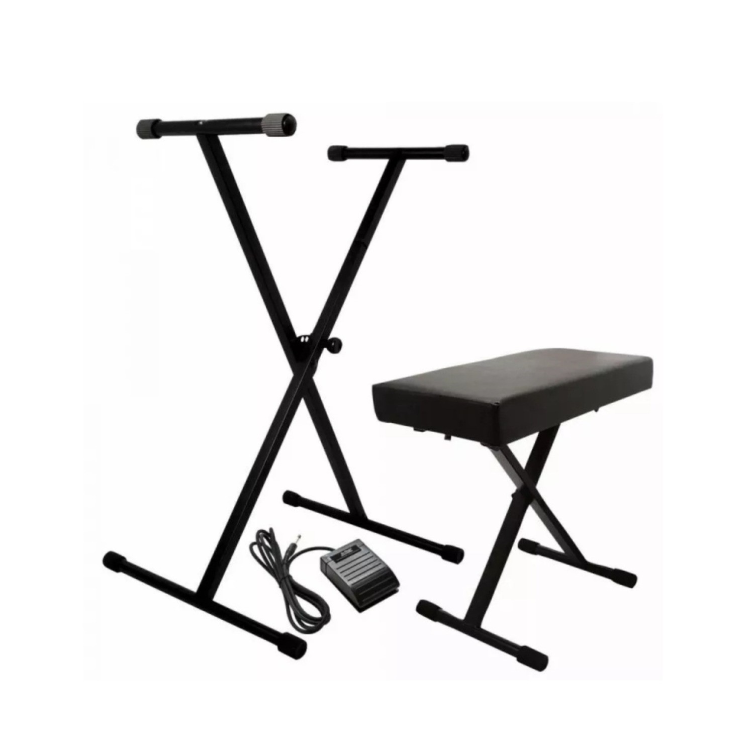 On-Stage Keyboard Stand and Bench Pack with Keyboard Sustain Pedal