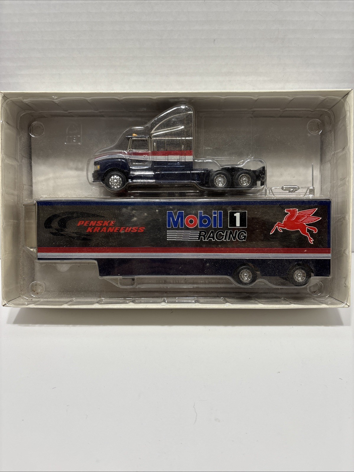 PEACHSTATE 1:64 DIE-CAST TRACTOR TRAILER "MOBIL 1 RACING "PENSKE KRANEFUSS