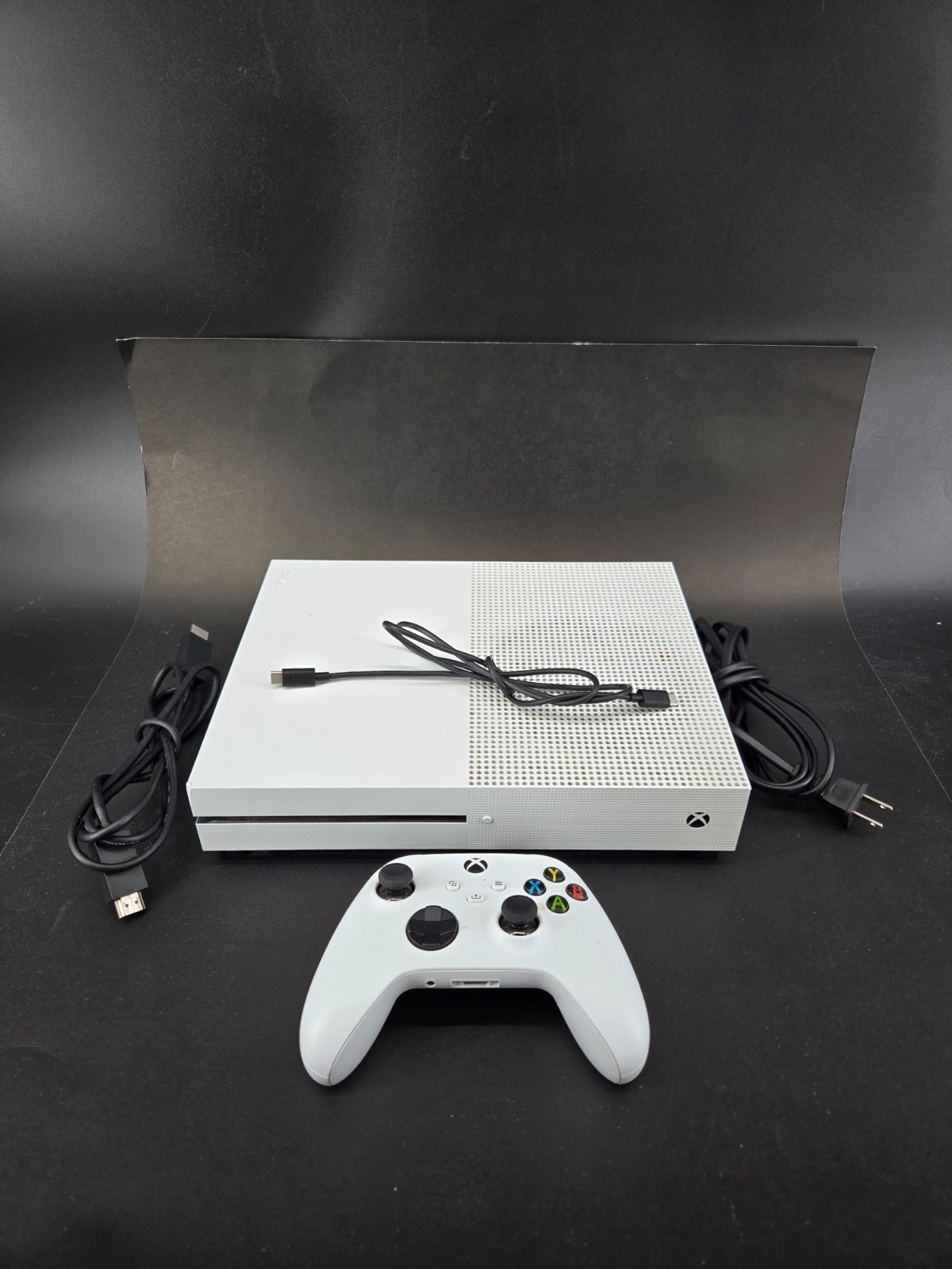 Microsoft Xbox One S 500GB Video Game Console - White with Controller and Cords