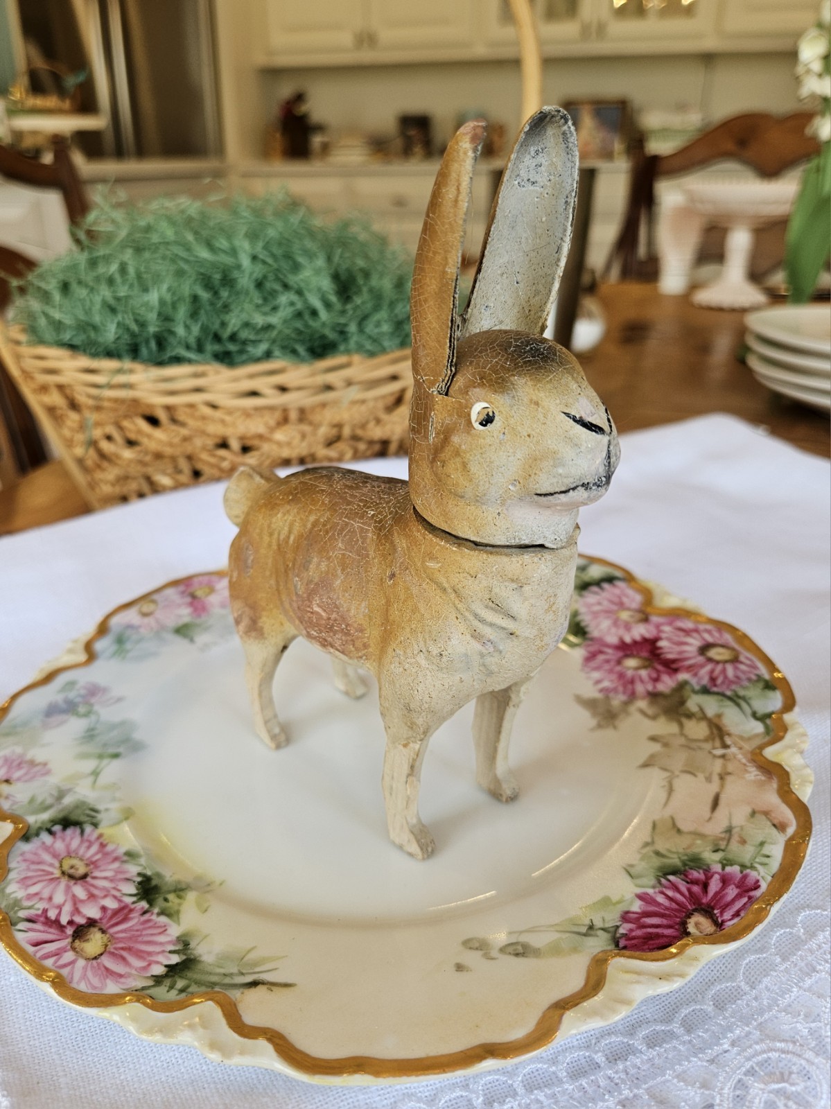  Antique Rabbit candy container 