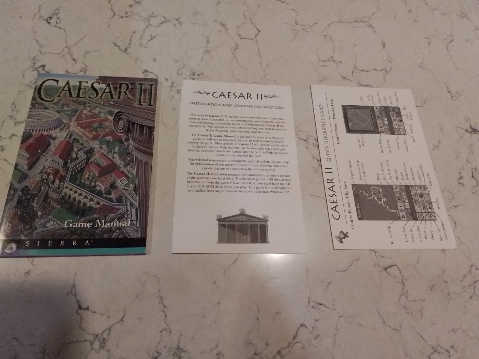 Caesar II 2 Sierra Building Simulation PC Game Manual 1995