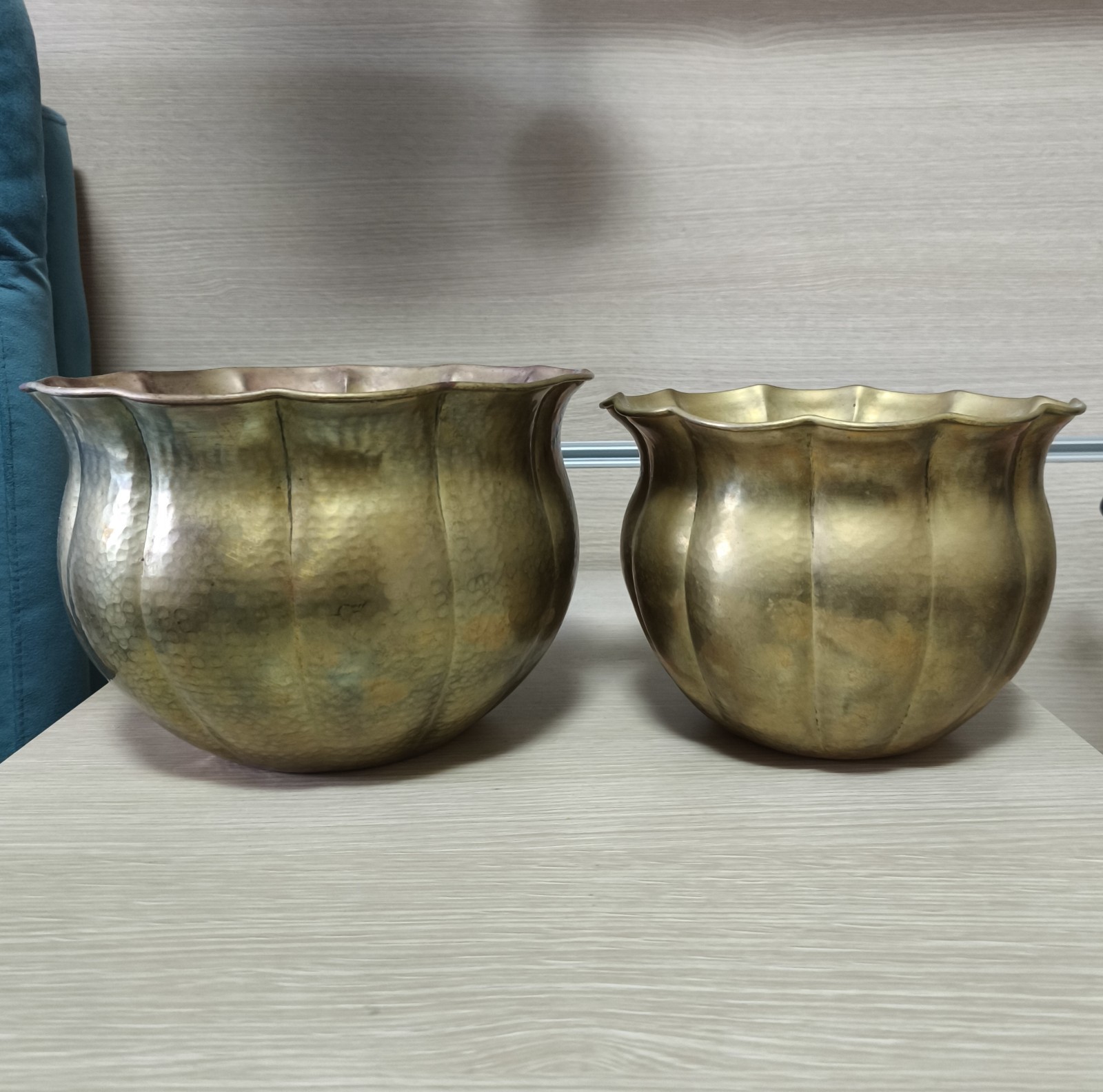 brass vase set