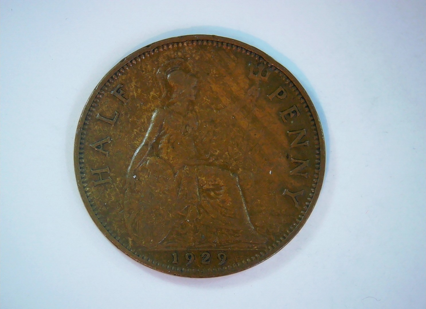United Kingdom 1929 Half Penny George V Halfpenny Coin