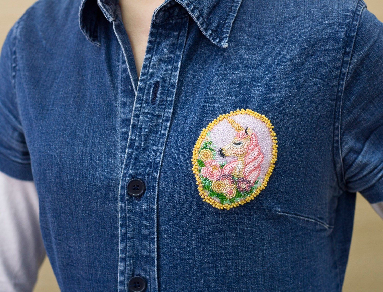 Jewellery Making Kit Pin Brooch "Wonderful Beast" Handmade Brooches Beadwork