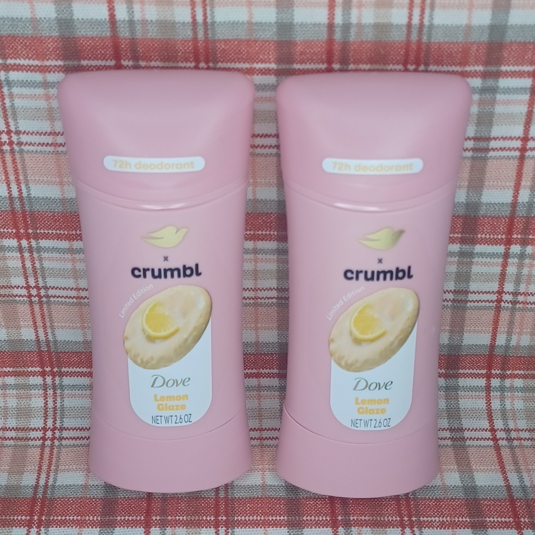 Dove X Crumble 72 Hour Lemon Glaze Deordant X2 2.6 Oz.