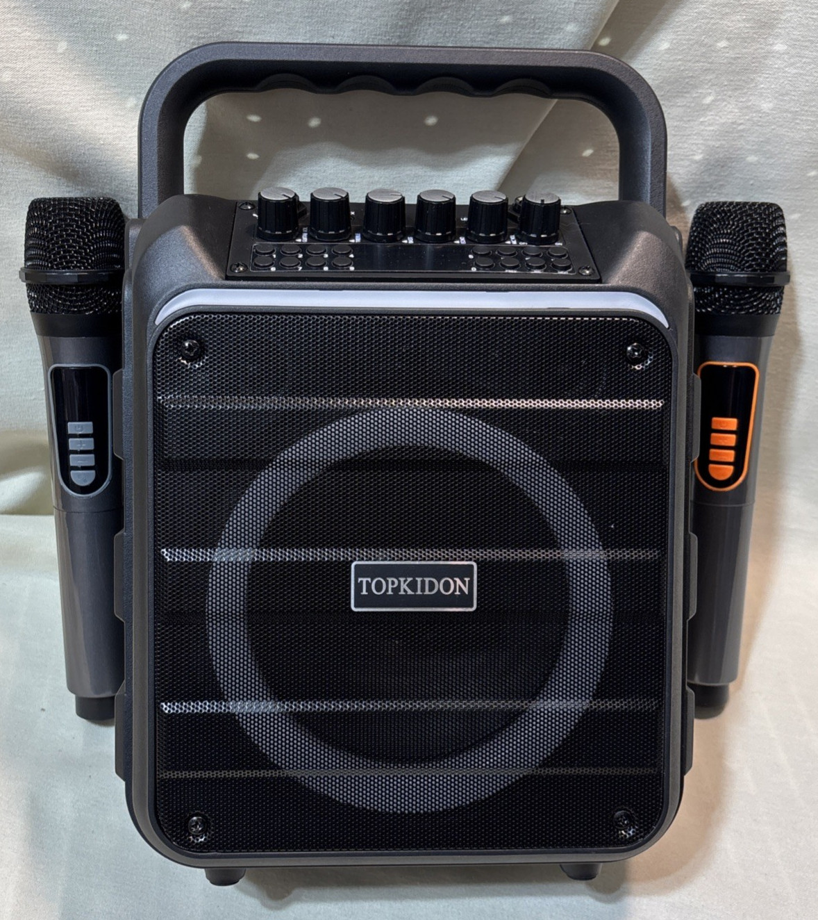 Portable Speaker and Dual Microphone Karoke System Topkidon Fuuntoke-01 NIB