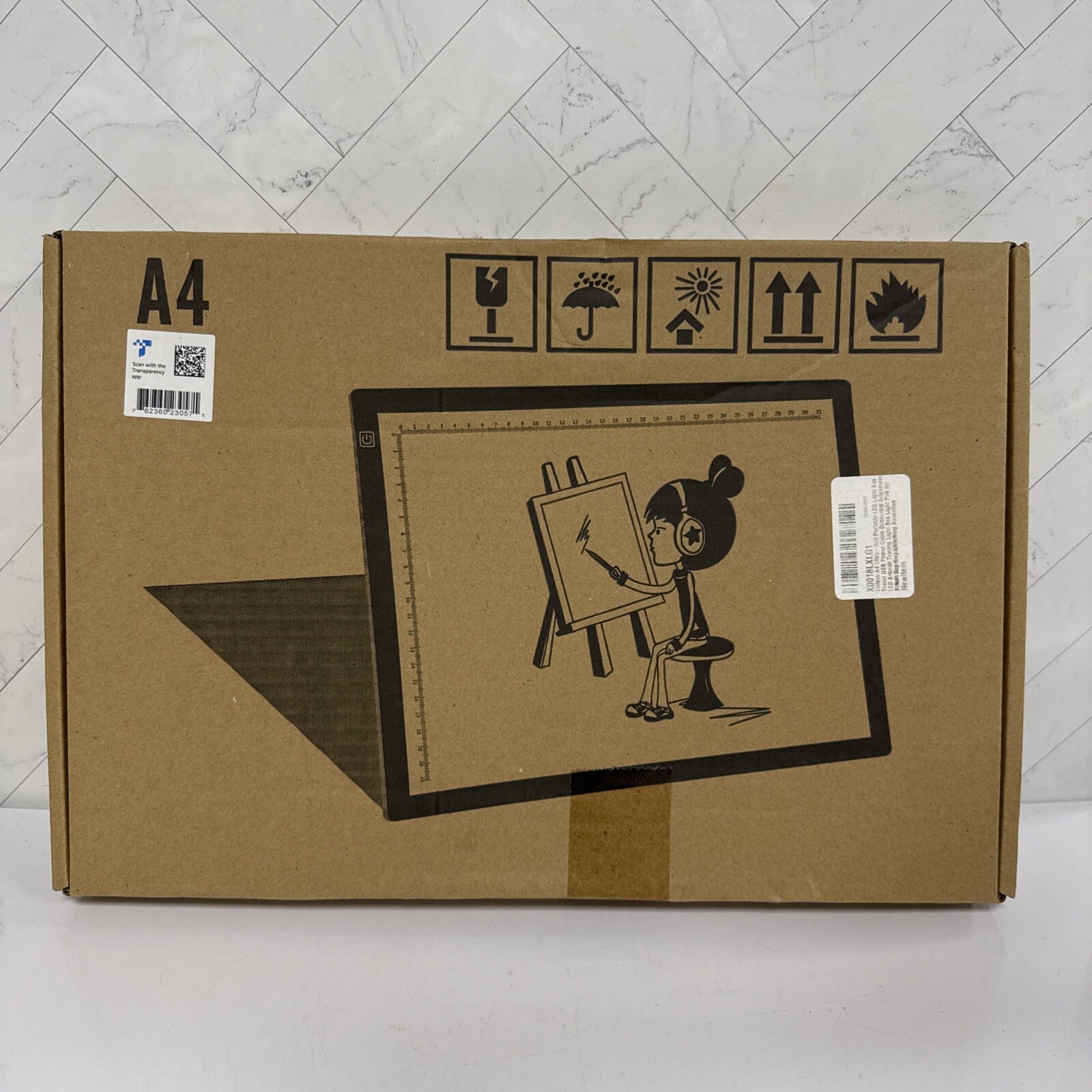 NIB A4 Ultra-Thin Portable LED tracing Light Box Dimmable Brightness LED Black