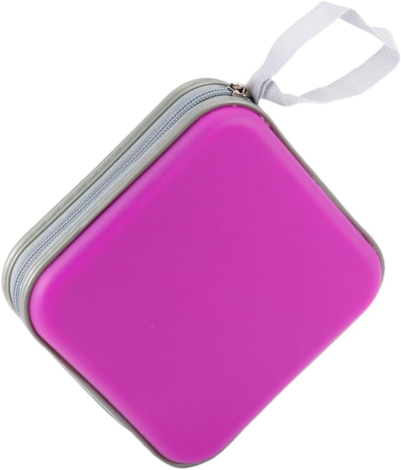 32 Capacity DVD Storage Case, Portable CD/DVD Holder for Car, Suitable Pink 