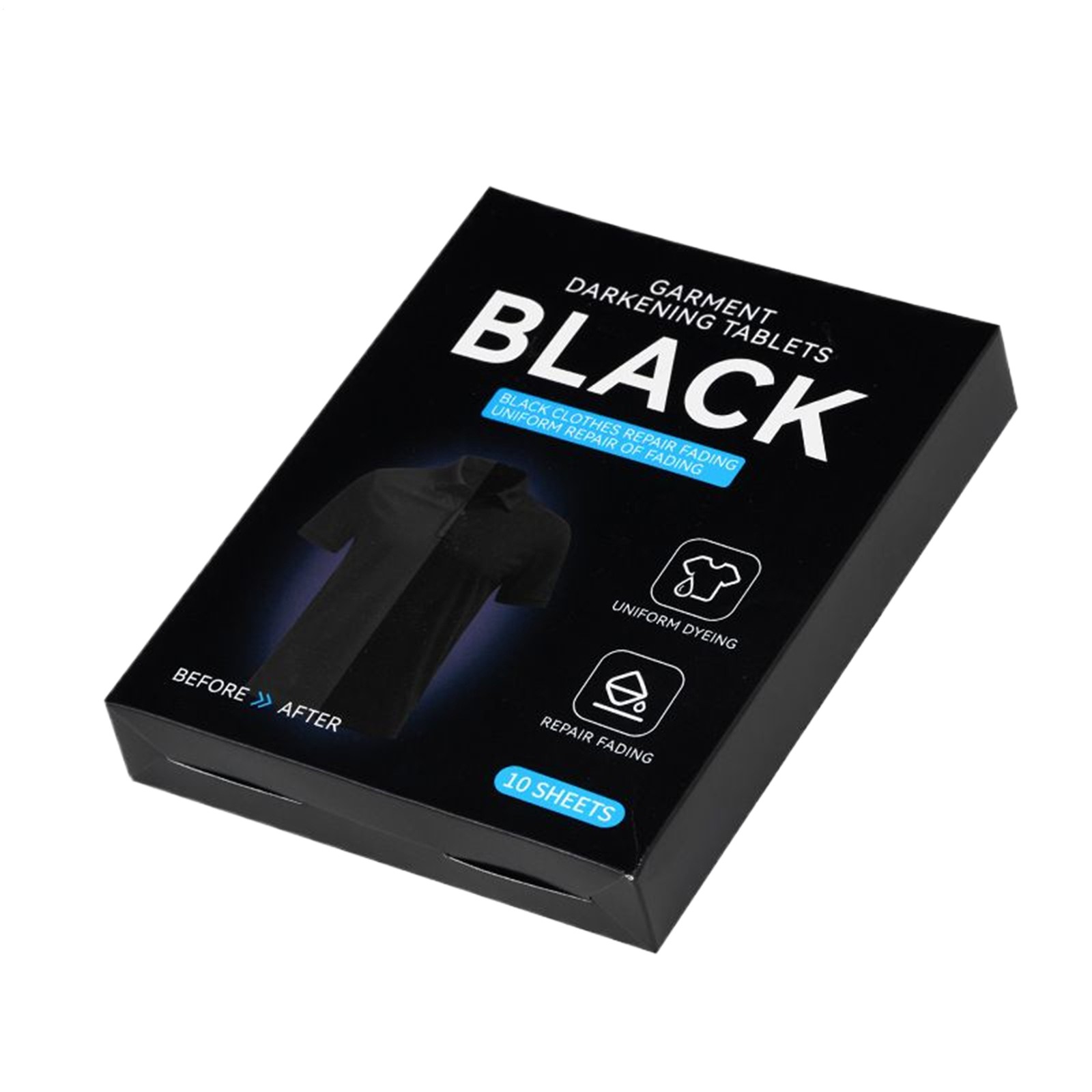 Black Again Fabric Dye Pack - Renew & Dye Up Your Black Clothes 10 Sheets