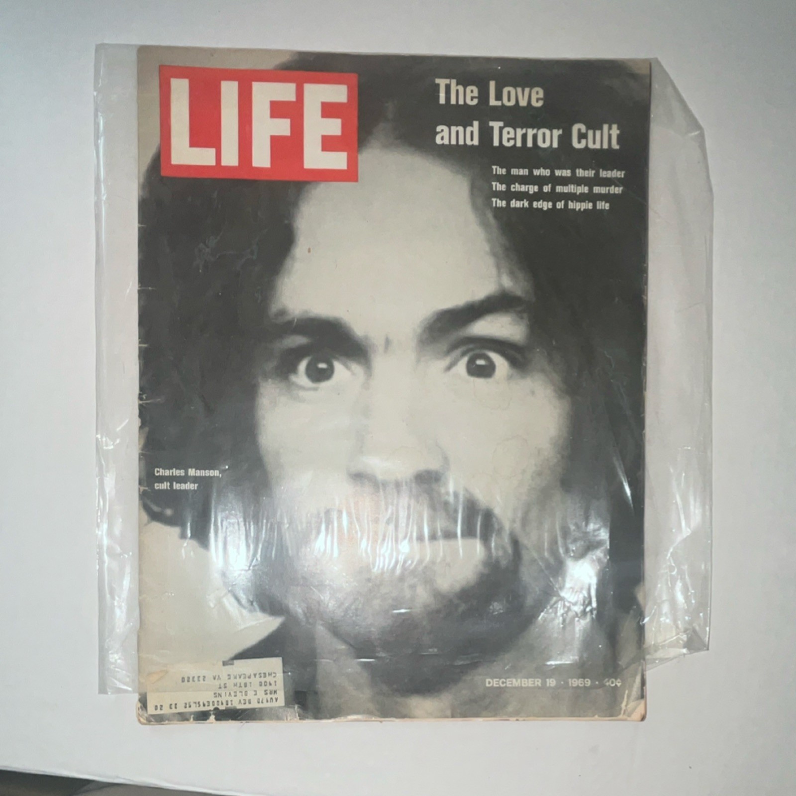 Life Magazine December 1969 The Love and Terror Cult Illustrated Charles Manson