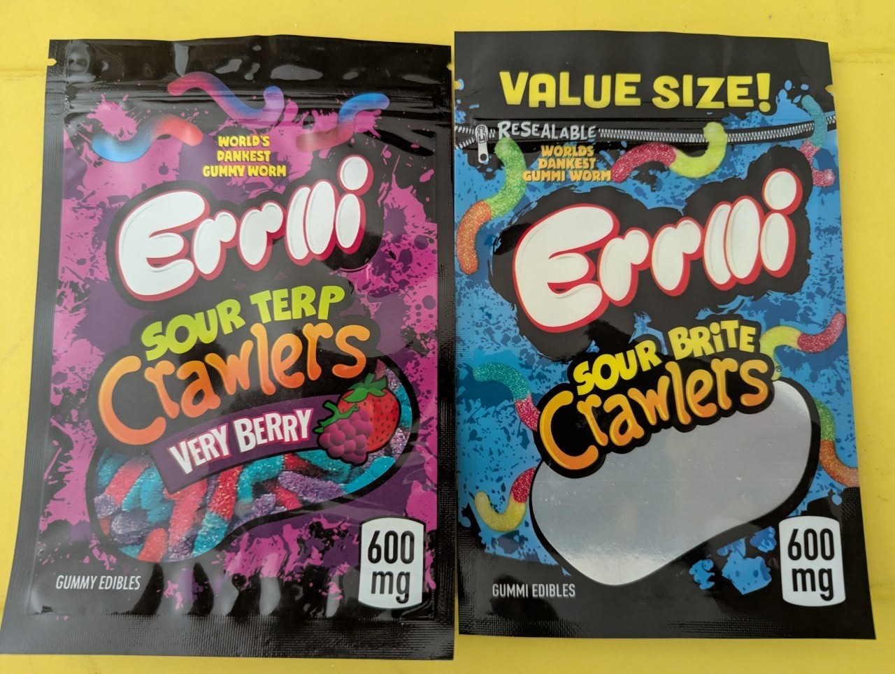 Errlli Sour Terp Crawlers Very Berry & Sour Brite Crawlers  Bag 25 pack