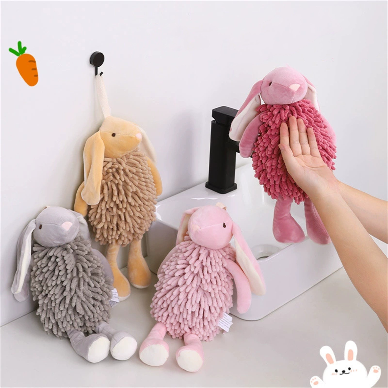 Soft Hand Towel Thicken Super Absorbent Fast Drying Microfiber Sponge Plush