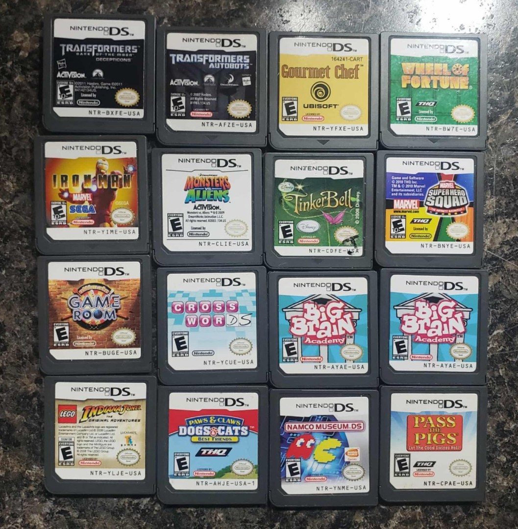 Lot Of 16 Nintendo DS Loose Cartridges Wholesale