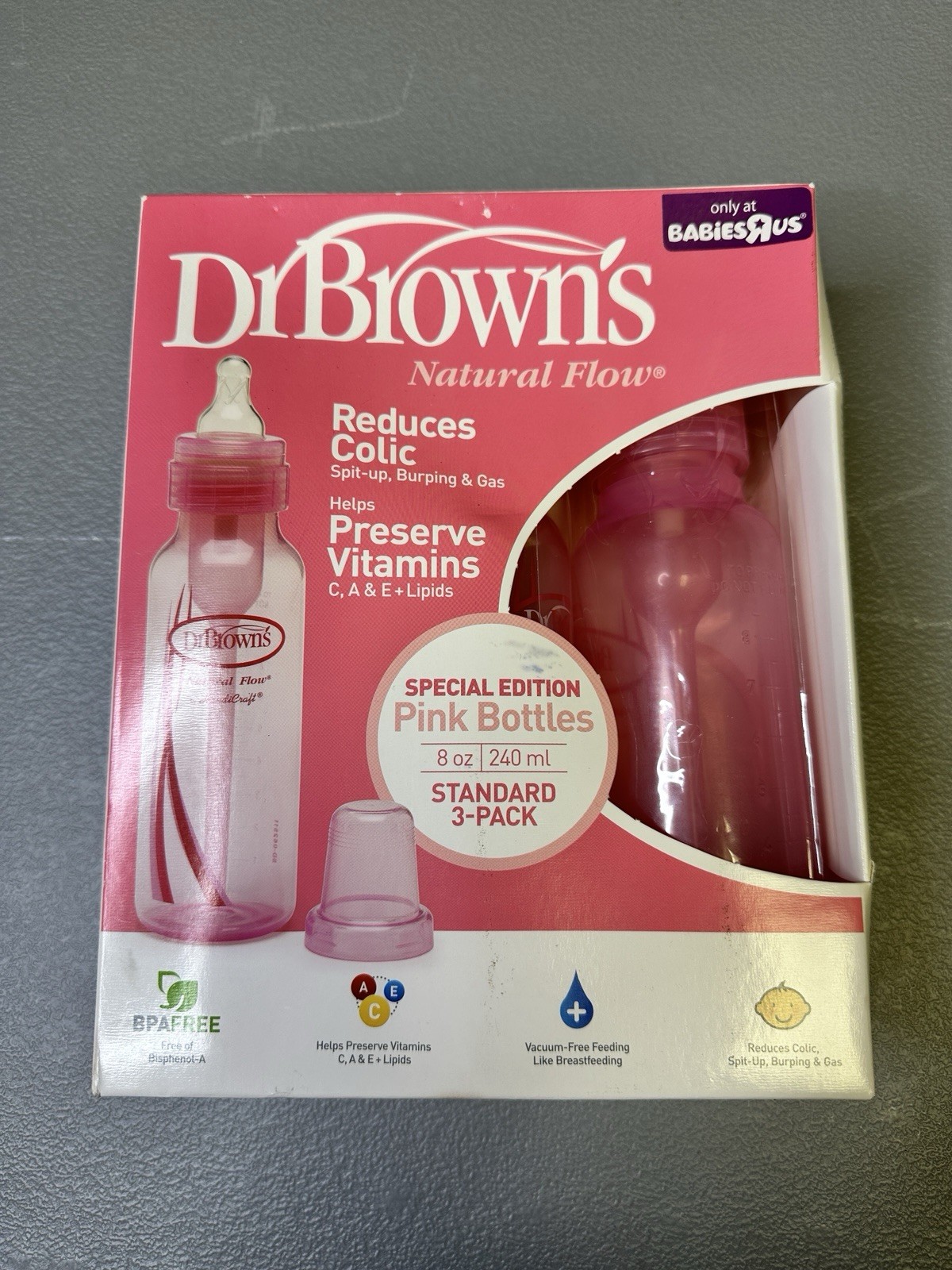 Dr. Brown's Natural Flow AntiColic Options+ Special Edition Pink Baby Bottle Set