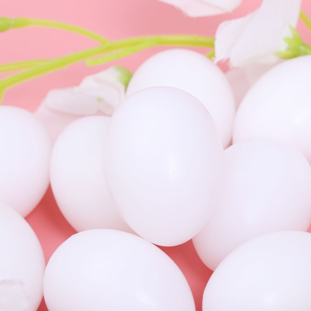  50 Pcs Unpainted Faux Eggs to DIY Painting Pigeon Artificial Fake