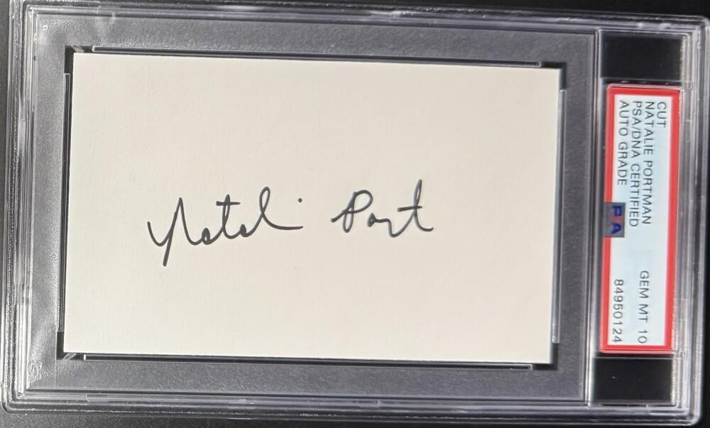 Natalie Portman Signed Autograph Star Wars PSA/DNA Gem 10 Encapsulated 3x5 Card