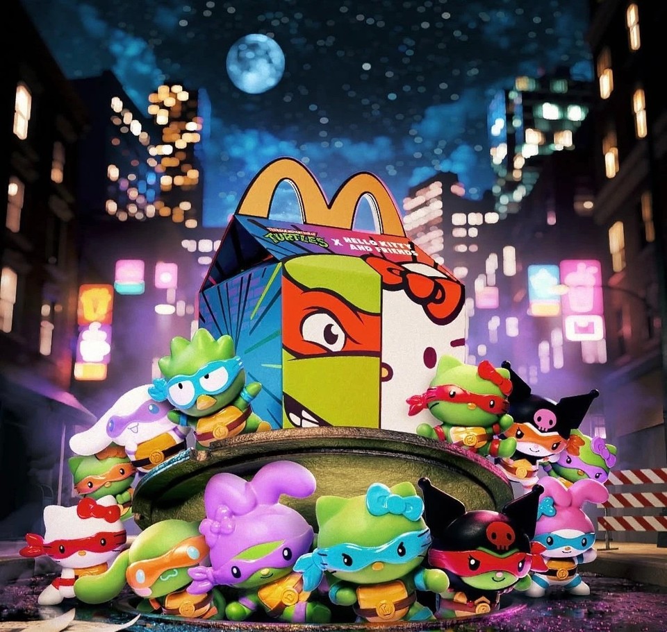 2025 Teenage Mutant Ninja Turtles Hello Kitty Happy Meal Toys 1-12 Set Brand New