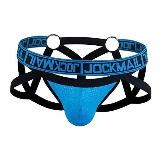  Mesh Breathable Jockstrap Athletic Supporters for Men Jock Strap Medium Blue