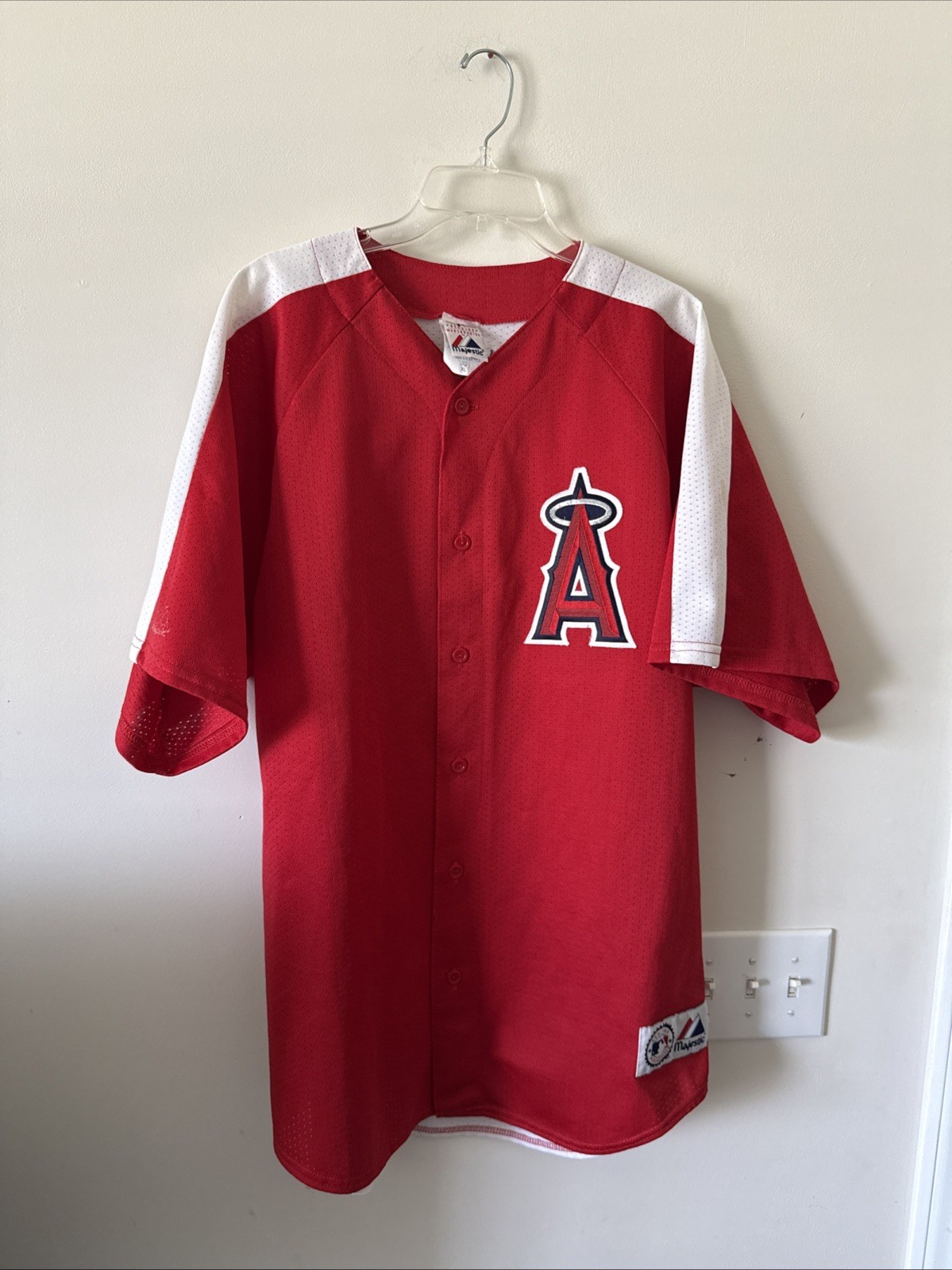 Men’s Vintage Majestic Anaheim Angels Authentic Collection Jersey Sz XL - Red